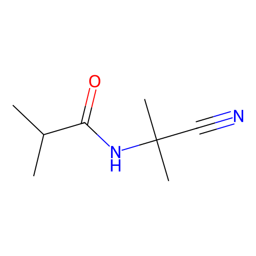 N-(1-氰基-1-甲基乙基)-2-甲基丙酰胺 structure