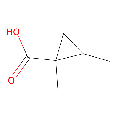 1,2-二甲基环丙烷甲酸 structure