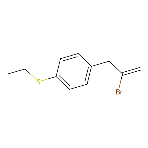 2-Bromo-3-[4-(ethylthio)phenyl]-1-propene structure