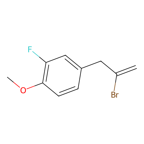 2-Bromo-3-(3-fluoro-4-methoxyphenyl)-1-propene structure