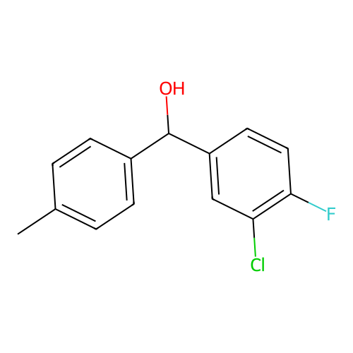 (3-Chloro-4-fluorophenyl)(p-tolyl)methanol structure