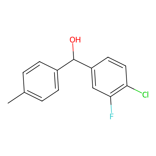 4-Chloro-3-fluoro-4'-methylbenzhydrol structure