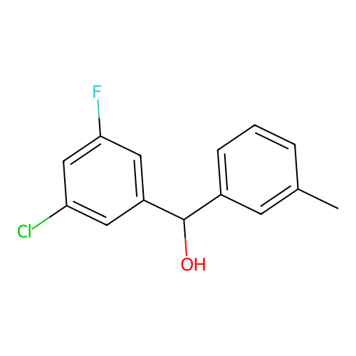 3-Chloro-5-fluoro-3'-methylbenzhydrol structure