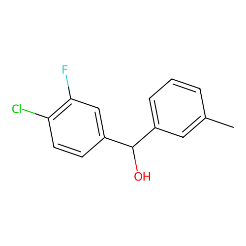 4-Chloro-3-fluoro-3'-methylbenzhydrol structure