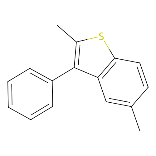 2,5-Dimethyl-3-phenylbenzothiophene structure