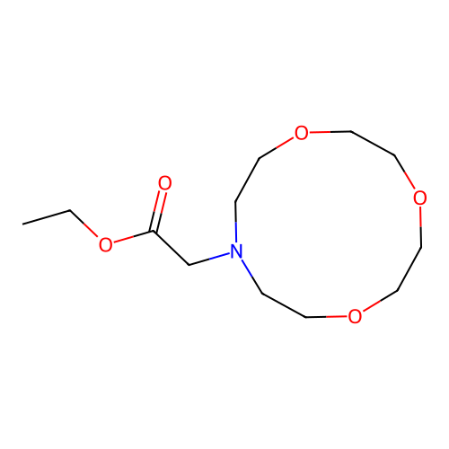 Ethyl 2-(1,4,7-trioxa-10-azacyclododec-10-yl)acetate structure