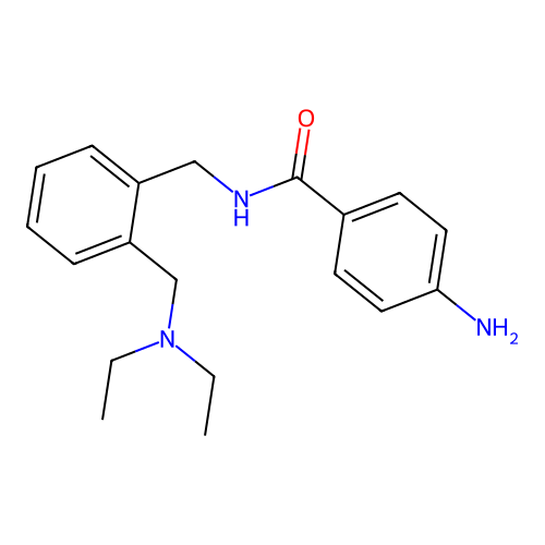 Benzamide, p-amino-N-(o-((diethylamino)methyl)benzyl)- structure