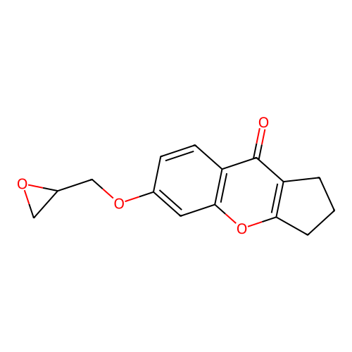 6-(2-Oxiranylmethoxy)-2,3-dihydrocyclopenta(b)chromen-9(1H)-one structure