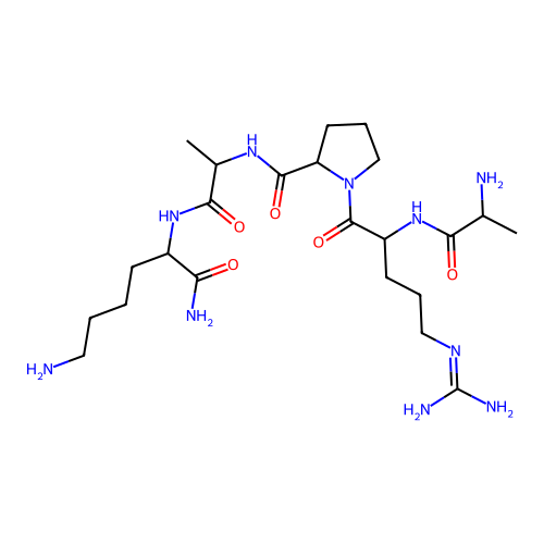 Ala-Arg-Pro-Ala-D-Lys amide trifluoroacetate salt structure