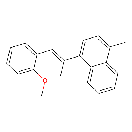 Naphthalene, 1-(2-(2-methoxyphenyl)-1-methylethenyl)-4-methyl- structure