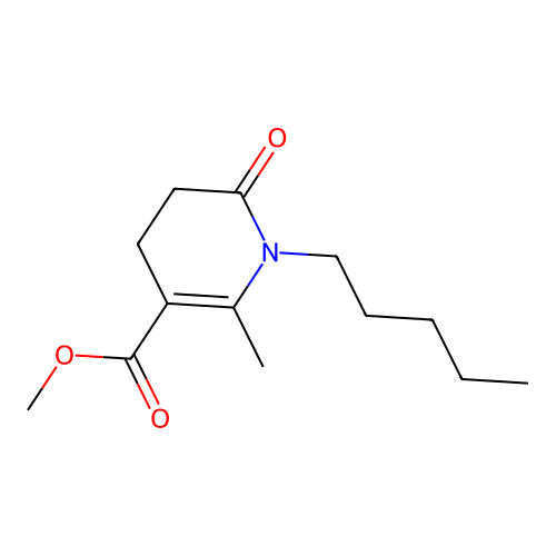 Methyl 2-methyl-6-oxo-1-pentyl-1,4,5,6-tetrahydropyridine-3-carboxylate structure