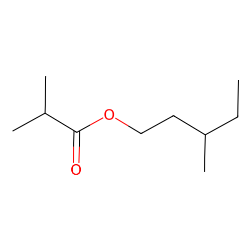 Propanoic acid, 2-methyl-, 3-methylpentyl ester structure