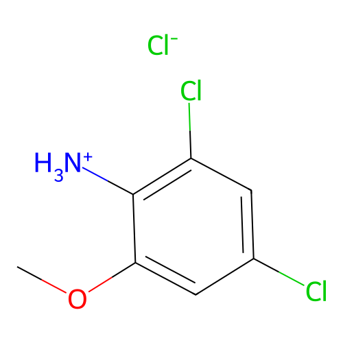 2,4-Dichloro-6-methoxyanilinium chloride structure