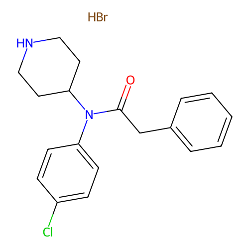 N-(4-Chlorophenyl)-N-4-piperidylphenylacetamide monohydrobromide structure