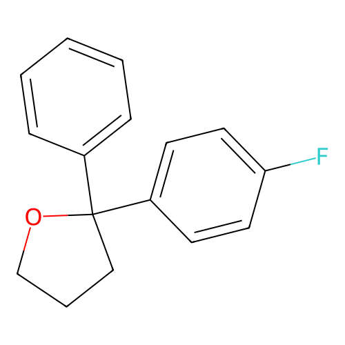 2-(4-Fluorophenyl)tetrahydro-2-phenylfuran structure