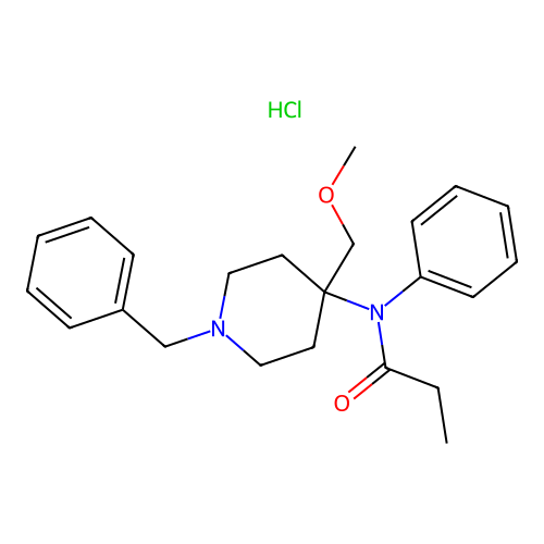N-(1-Benzyl-4-(methoxymethyl)piperidin-4-yl)-N-phenylpropionamide hydrochloride structure