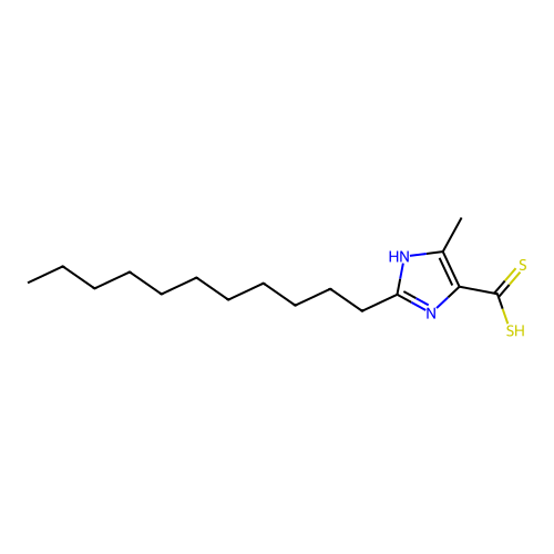 5-Methyl-2-undecyl-1H-imidazole-4-carbodithioic acid structure
