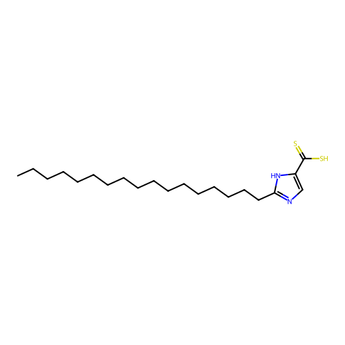 2-Heptadecyl-1H-imidazole-4-carbodithioic acid structure