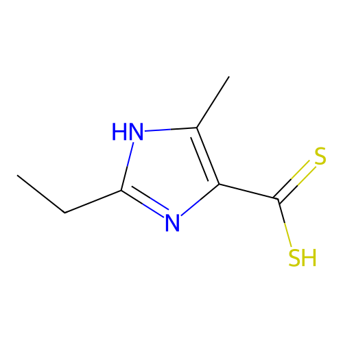 2-Ethyl-5-methyl-1H-imidazole-4-carbodithioic acid structure