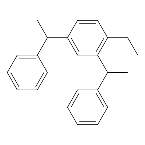1-Ethyl-2,4-bis(1-phenylethyl)benzene structure