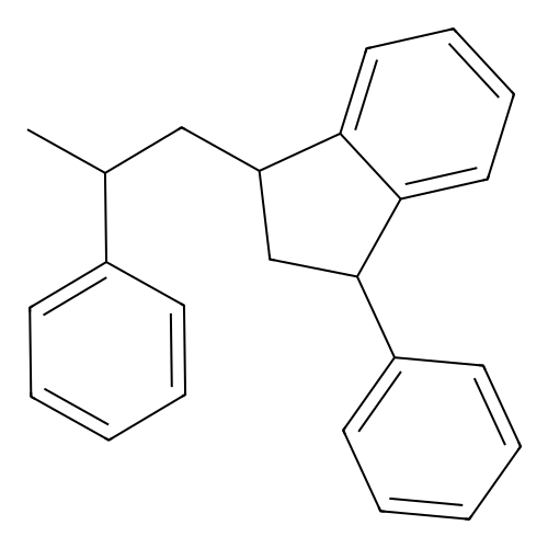 1-Phenyl-3-(2-phenylpropyl)indan structure