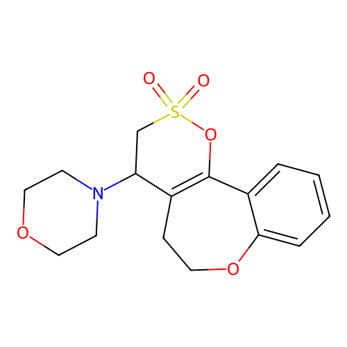 4-Morpholin-4-yl-3,4,5,6-tetrahydrooxathiino[5,6-d][1]benzoxepine 2,2-dioxide structure