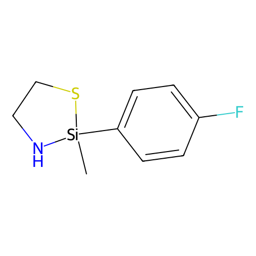1-Thia-3-aza-2-silacyclopentane, 2-(p-fluorophenyl)-2-methyl- structure