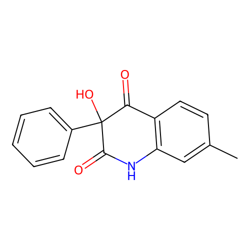 3-hydroxy-7-methyl-3-phenyl-1H-quinoline-2,4-dione structure