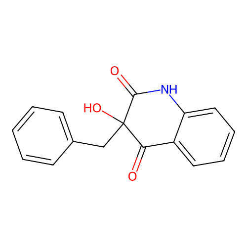 3-benzyl-3-hydroxy-1H-quinoline-2,4-dione structure