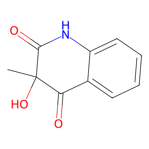 3-hydroxy-3-methyl-1H-quinoline-2,4-quinone structure