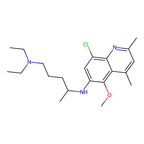 1,4-Pentanediamine, N(sup 4)-(8-chloro-5-methoxy-2,4-dimethyl-6-quinolinyl)-N(sup 1)-diethyl- structure