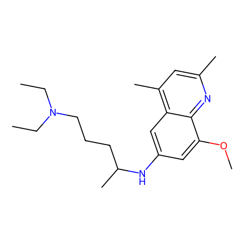1,4-Pentanediamine, N(sup 1),N(sup 1)-diethyl-N(sup 4)-(8-methoxy-2,4-dimethyl-6-quinolinyl)- structure