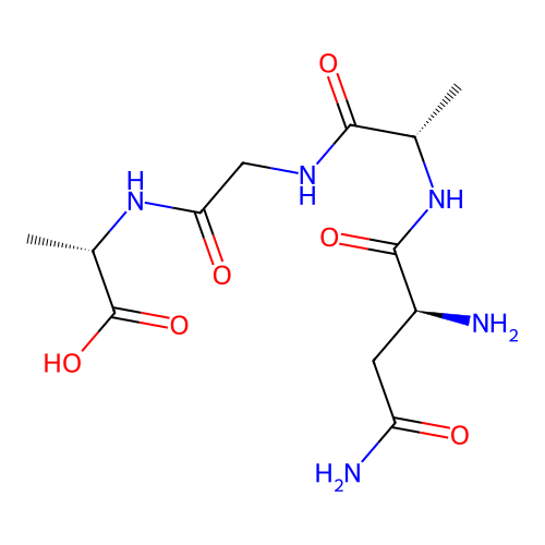 Asparaginyl-alanyl-glycyl-alanine structure