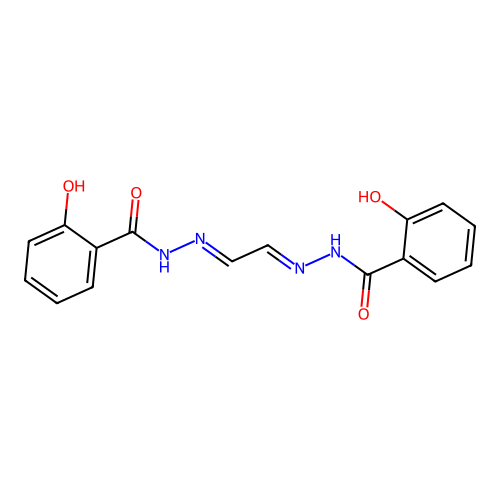 Benzoic acid, 2-hydroxy-, 1,2-ethanediylidenedihydrazide structure