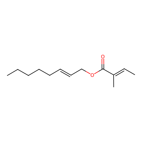 (E)-2-Octenyl 2-methyl-(E)-2-butenoate structure