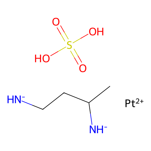 4-Azanidylbutan-2-ylazanide;platinum(2+);sulfuric acid structure
