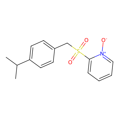 Pyridine, 2-[[[4-(1-methylethyl)phenyl]methyl]sulfonyl]-, 1-oxide structure