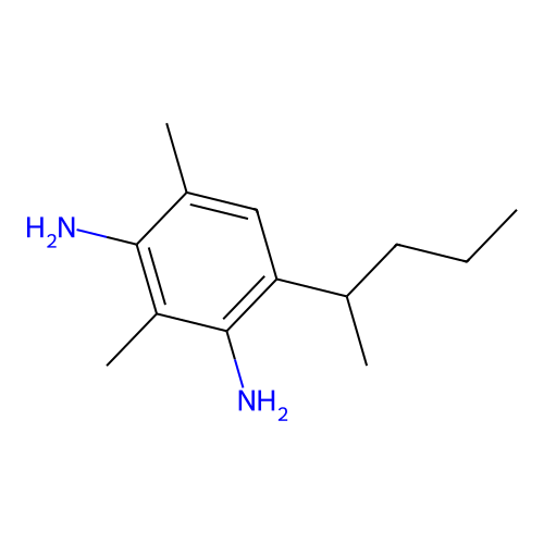 2,4-Dimethyl-6-(1-methylbutyl)benzene-1,3-diamine structure