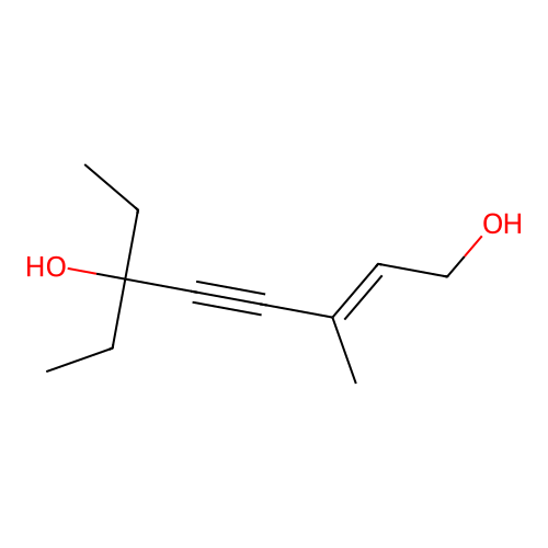 6-Ethyl-3-methyl-2-octen-4-yne-1,6-diol structure