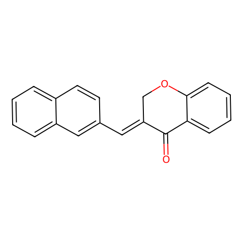 4H-1-Benzopyran-4-one, 2,3-dihydro-3-(2-naphthalenylmethylene)- structure