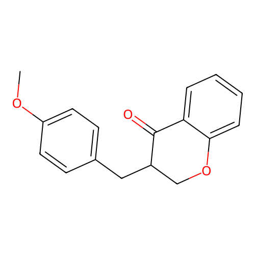 4H-1-Benzopyran-4-one, 2,3-dihydro-3-[(4-methoxyphenyl)methyl]- structure