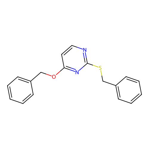 4-(Benzyloxy)-2-(benzylsulfanyl)pyrimidine structure