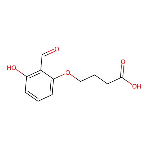 4-(2-Formyl-3-hydroxyphenoxy)butanoic acid structure