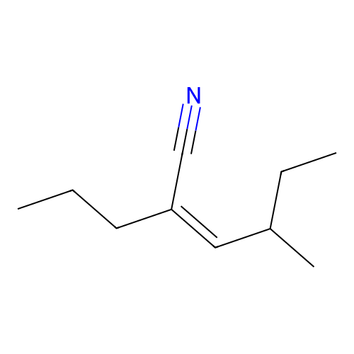 4-Methyl-2-propyl-2-hexenenitrile structure
