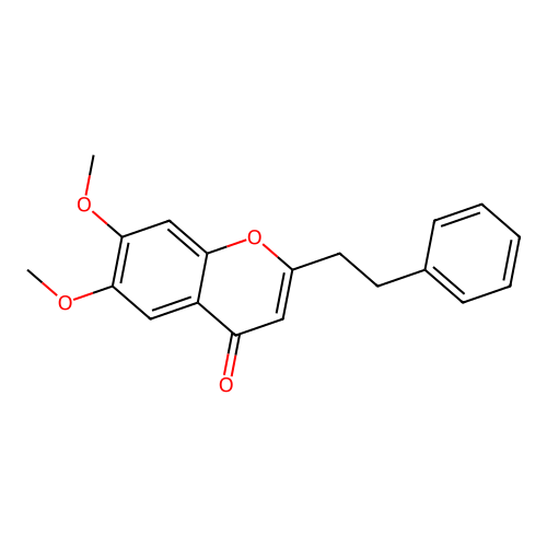 4H-1-Benzopyran-4-one, 6,7-dimethoxy-2-(2-phenylethyl)- structure