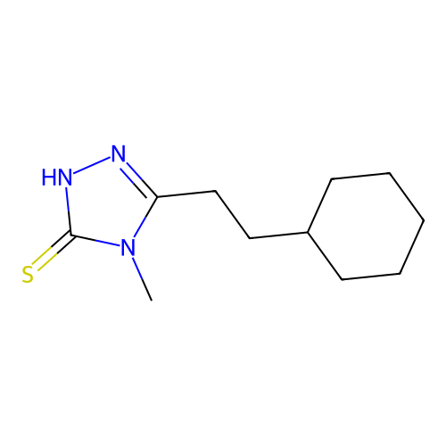 5-(2-cyclohexylethyl)-4-methyl-4H-1,2,4-triazole-3-thiol structure