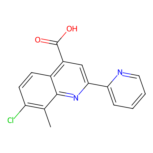 7-Chloro-8-methyl-2-pyridin-2-ylquinoline-4-carboxylic acid structure