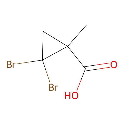 2,2-Dibromo-1-methylcyclopropanecarboxylic acid structure