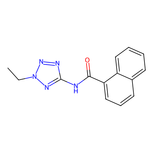 N-(2-ethyltetrazol-5-yl)naphthalene-1-carboxamide structure