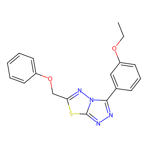 3-(3-Ethoxyphenyl)-6-(phenoxymethyl)-[1,2,4]triazolo[3,4-b][1,3,4]thiadiazole structure